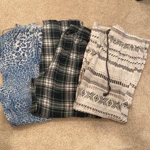 Bundle 3 medium/large (juniors) flannel pj pants